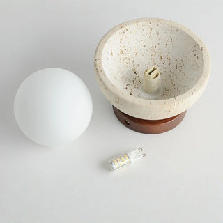 Celako™ Soltrine Ceiling Light | Yellow Travertine Glass Stone Kitchen Island Lighting