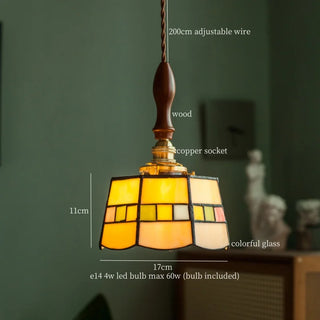 Suspension Vitromia Celako™ | Luminaire de chambre en verre et pierre