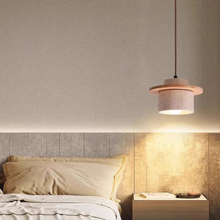 Celako™ Auretone Pendant Light | Yellow Travertine Bedroom Lighting