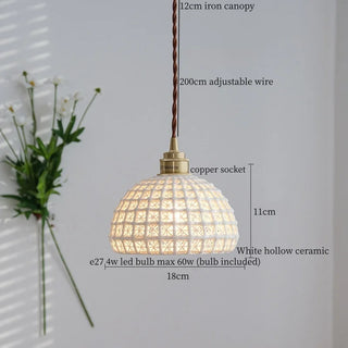 Celako™ Kaoluna Pendant Light | White Ceramic Kitchen Island Lighting