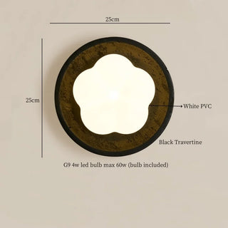 Celako™ Stravine Wall Light | Black Travertine Living Room Lighting