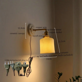 Celako™ Striata Wall Light | Ceramic Vintage Kitchen Island Lighting