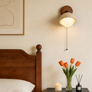 Celako™ Kivora Wall Light | Yellow Travertine Bedroom Lighting