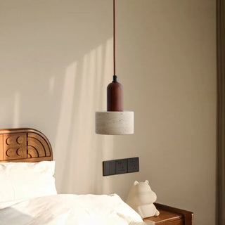 Celako™ Aureltine Pendant Light | Yellow Travertine Japan Wabi Sabi
