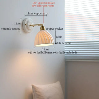 Celako™ Ivaryn Wall Light | White Ceramic Nordic Minimalism