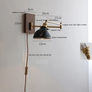 Celako™ Lustro Wall Light | Copper Bedside Lighting