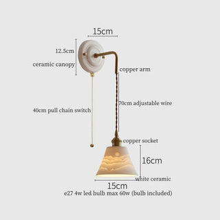 Celako™ Kaoline Wall Light | White Ceramic Living Room Lighting