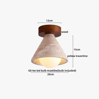 Celako™ Sabiere Ceiling Light | Black Travertine Living Room Lighting