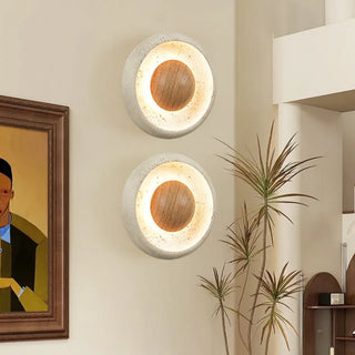 Celako™ Striatus Wall Light | Yellow Travertine Bedroom Lighting