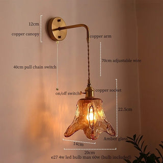 Celako™ Aurelis Wall Light | Copper Glass Living Room Lighting