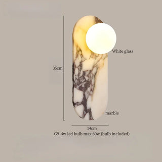 Celako™ Marmoris Wall Light | Marble Glass Living Room Lighting