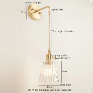 Celako™ Flutia Wall Light | Glass Bedroom Lighting