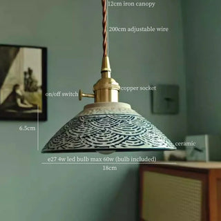 Celako™ Maiolisse Pendant Light | Ceramic American Vintage Living Room Lighting
