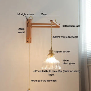 Celako™ Vitrel Wall Light | Glass Bedroom Lighting