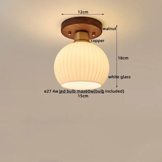 Celako™ Auvora Ceiling Light | Copper Glass Wood Kitchen Island Lighting