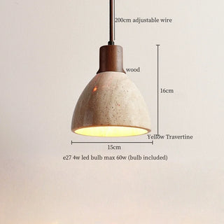 Celako™ Ocherine Pendant Light | Yellow Travertine Kitchen Island Lighting