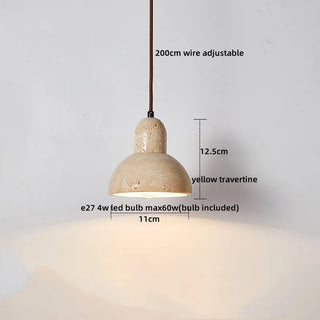 Celako™ Travertino Pendant Light | Yellow Travertine Kitchen Island Lighting