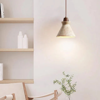 Celako™ Ochera Pendant Light | Wood Yellow Travertine Dining Room Lighting