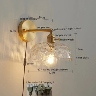 Celako™ Lunore Wall Light | Glass Bedroom Lighting
