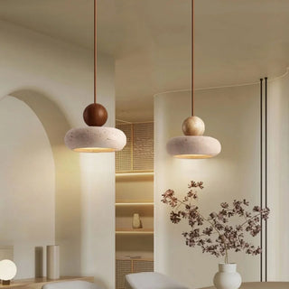 Celako™ Petruna Pendant Light | Yellow Travertine Kitchen Island Lighting