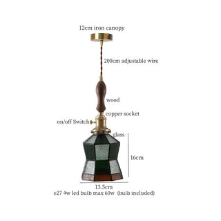 Celako™ Verdalume Pendant Light | Glass Stone Bedroom Lighting