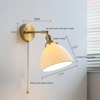 Celako™ Kaolis Wall Light | Ceramic Bedside Lighting