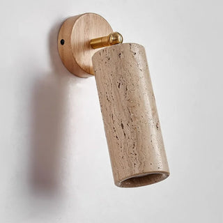 Celako™ Auravine Wall Light | Yellow Travertine Stone Bedroom Lighting