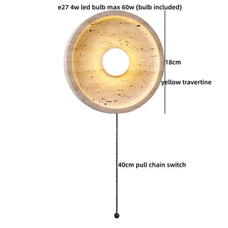 Celako™ Orlith Wall Light | Yellow Travertine Dining Room Lighting