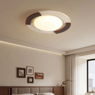 Celako™ Lucitrine Ceiling Light | Yellow Travertine Bedroom Lighting