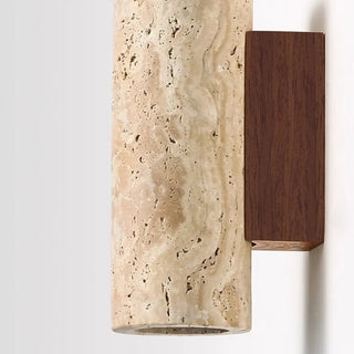 Celako™ Lapidar Wall Light | Yellow Travertine Bedroom Lighting