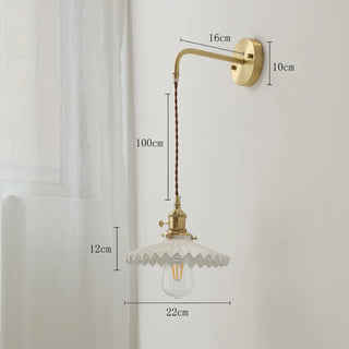 Celako™ Vestra Wall Light | Copper Ceramic Bedroom Lighting