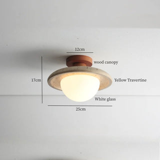 Celako™ Traverna Ceiling Light | Yellow Travertine Kitchen Island Lighting