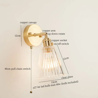 Celako™ Flutia Wall Light | Glass Bedroom Lighting