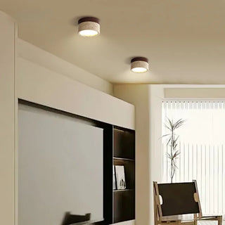 Celako™ Calciva Ceiling Light | Yellow Travertine Bedroom Lighting