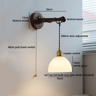 Celako™ Lunari Wall Light | Glass Bedside Lighting