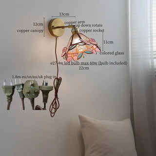 Celako™ Vitrune Wall Light | Glass Copper Bedroom Lighting