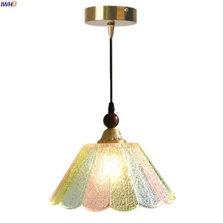 Celako™ Oricalo Pendant Light | Glass Copper Wood Kitchen Island Lighting