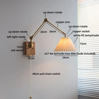 Celako™ Lumori Wall Light | Copper Bedside Lighting