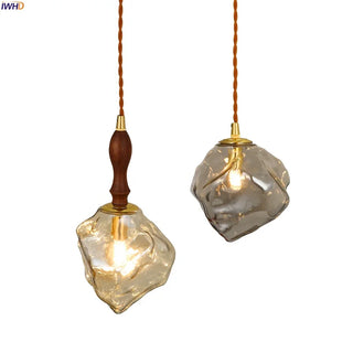 Celako™ Magmata Pendant Light | Glass Stone Bedroom Lighting