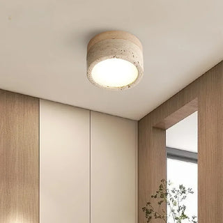 Celako™ Calciva Ceiling Light | Yellow Travertine Bedroom Lighting