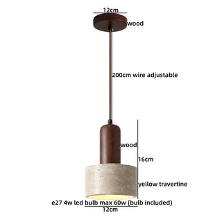 Celako™ Tuffeau Pendant Light | Yellow Travertine Wabi Sabi Kitchen Island Lighting