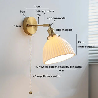 Celako™ Keramis Wall Light | Ceramic Bedroom Lighting