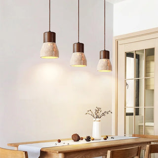 Celako™ Pietoro Pendant Light | Yellow Travertine Bedroom Lighting