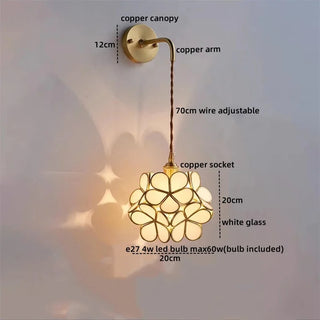 Celako™ Cupreia Wall Light | Copper Glass Bedroom Lighting