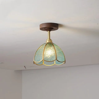 Celako™ Vitrowa Ceiling Light | Glass Copper Wood Kitchen Island Lighting