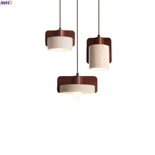 Celako™ Tiburite Pendant Light | Yellow Travertine Bedroom Lighting
