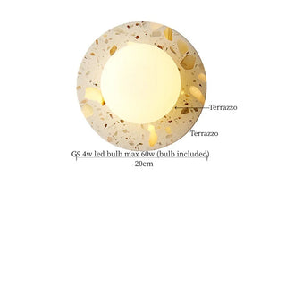 Celako™ Vetraso Wall Light | Terrazzo And Glass Bedroom Lighting
