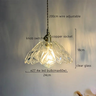 Celako™ Hanari Pendant Light | Glass Japanese Style Bedroom Lighting