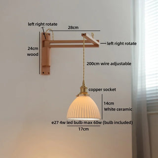 Celako™ Cerava Wall Light | Ceramic Bedside Lighting