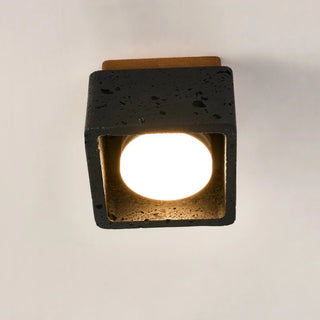 Celako™ Umbrena Ceiling Light | Black Travertine Mid Century Modern Bedroom Lighting